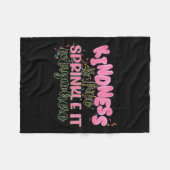 Freundlichkeit ist kostenlos Sprinkle es überall z Fleecedecke (Vorderseite (Horizontal))