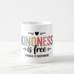 Freundlichkeit ist kostenlos, versprenkle sie über kaffeetasse