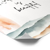 Freundlichkeit ist schöne Wasserfarbe Berg Poster (Ecke)