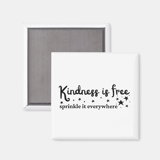 Freundlichkeit ist überall kostenlos magnet (Vorderseite/Rückseite)