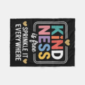 Freundlichkeit ist überall Motivierend verbreitet Fleecedecke (Vorderseite (Horizontal))