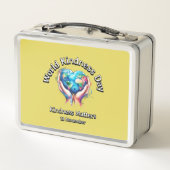 Freundlichkeit ist wichtig. Weltniveau. Metall Brotdose (Rückseite)