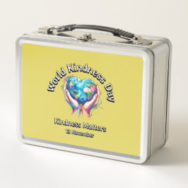 Freundlichkeit ist wichtig. Weltniveau. Metall Brotdose