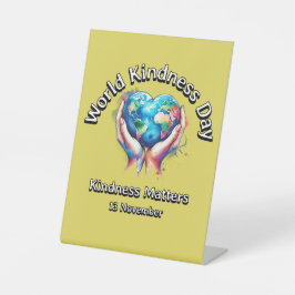 Freundlichkeit ist wichtig. Weltniveau. Sockelschild