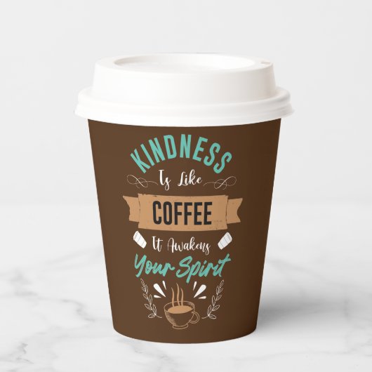 Freundlichkeit Kaffee Bar Art Pappbecher (Vorderseite)