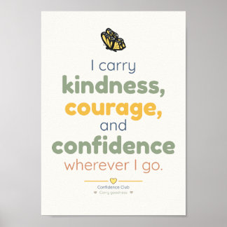 Freundlichkeit | Kinder-Affirmationsposter Poster