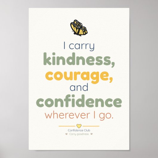 Freundlichkeit | Kinder-Affirmationsposter Poster (Vorne)