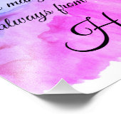 Freundlichkeit kommt von Herzplakat Fotodruck (Ecke)