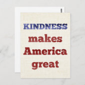 Freundlichkeit macht Amerika großartig Postkarte (Vorne/Hinten)