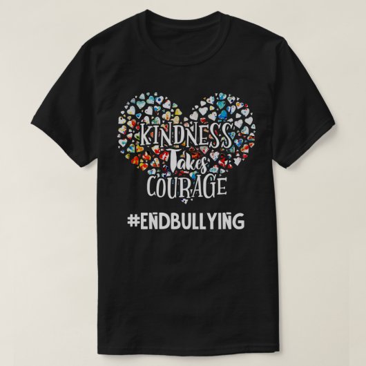 Freundlichkeit macht Mut - Anti-Bullying Awareness T-Shirt (Design vorne)