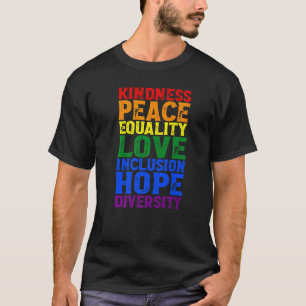 Freundlichkeit Menschenrechte Frieden Lgbt Gay Les T-Shirt
