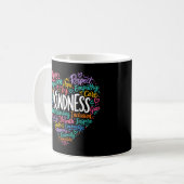 Freundlichkeit Mitgefühl Empathie und Respekt Kaffeetasse (Vorderseite Links)