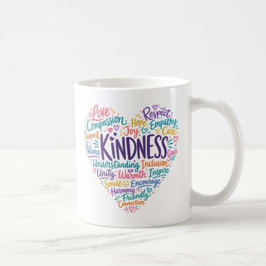 Freundlichkeit Mitgefühl Empathie und Respekt Kaffeetasse (Rechts)