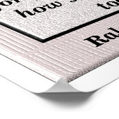 Freundlichkeit Poster (Ecke)