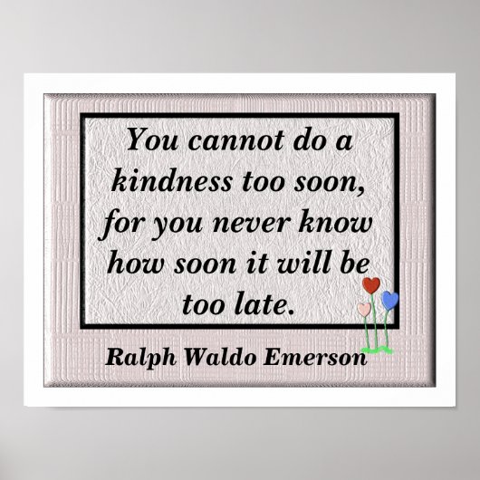 Freundlichkeit Poster (Vorne)