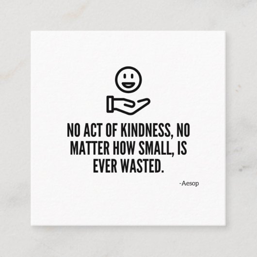 Freundlichkeit Quadratische Visitenkarte (Vorderseite)