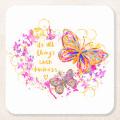 Freundlichkeit Rechteckiger Pappuntersetzer (Vorderseite)