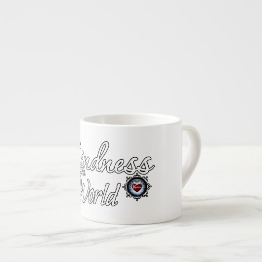 Freundlichkeit Rette die Welt Espressotasse (Vorderseite Rechts)