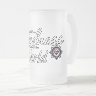 Freundlichkeit Rette die Welt Mattglas Bierglas