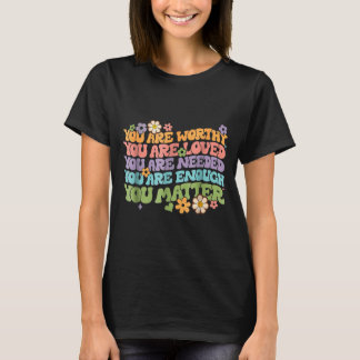 Freundlichkeit sei nett groovy psychische Gesundhe T-Shirt