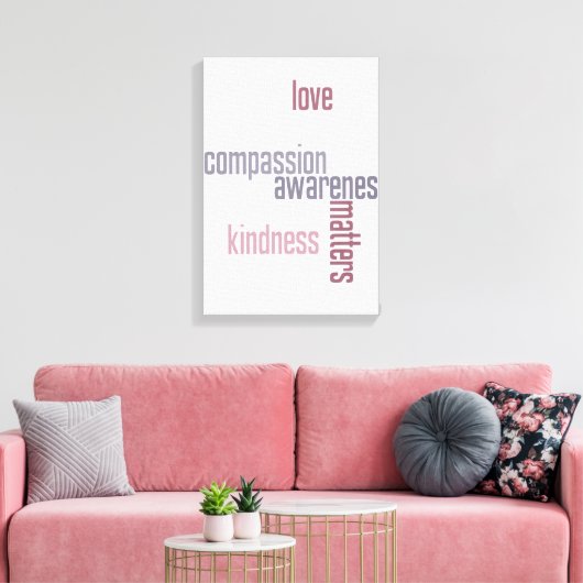 Freundlichkeit spielt eine Rolle Leinwanddruck (Insitu (Wohnzimmer))