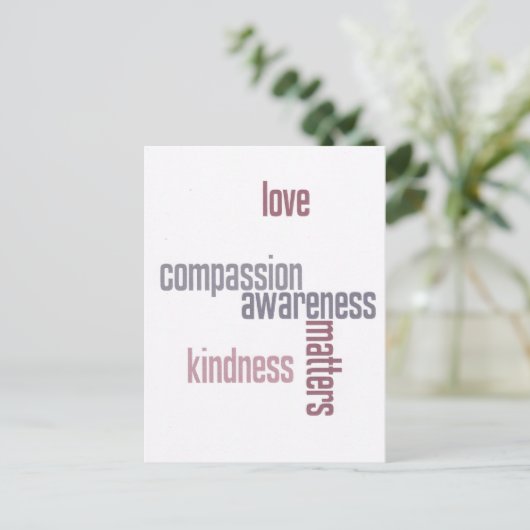 Freundlichkeit spielt eine Rolle Postkarte (Stehend Vorderseite)