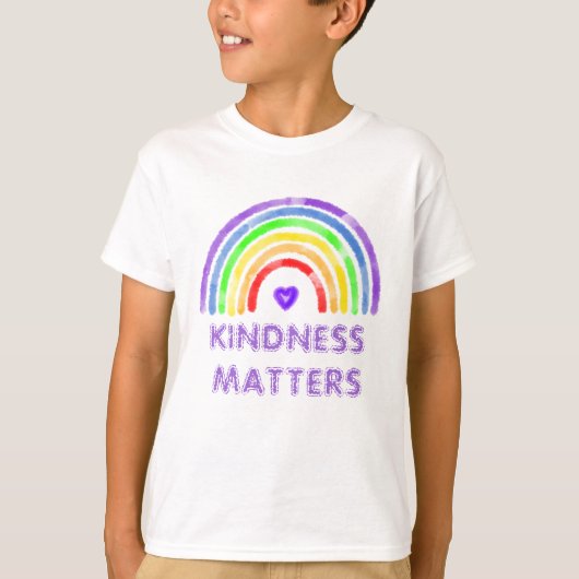 Freundlichkeit spielt eine Rolle | Regenbogen T-Shirt (Vorderseite)