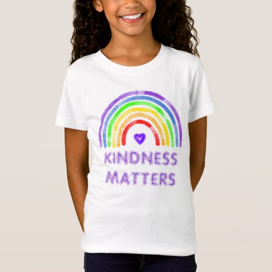 Freundlichkeit spielt eine Rolle | Regenbogen T-Shirt (Vorderseite)