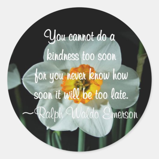 Freundlichkeit tun runder aufkleber (Vorderseite)