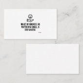 Freundlichkeit Visitenkarte (Vorne/Hinten)