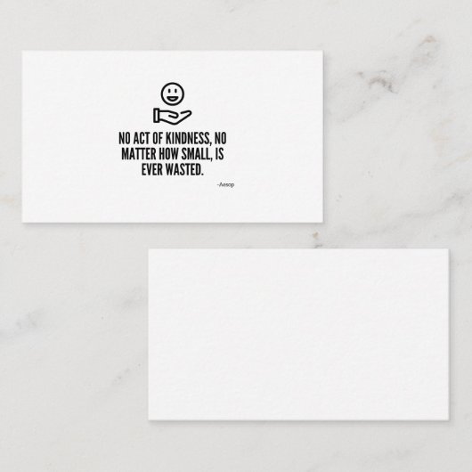 Freundlichkeit Visitenkarte (Vorne/Hinten)