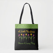 Freundlichkeit wächst Blume Inspiration Tasche (Vorderseite)