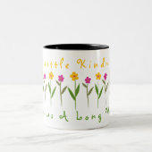 Freundlichkeit wächst Blume Inspiration Zweifarbige Tasse (Mittel)
