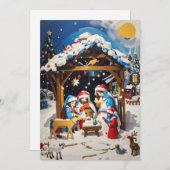 Freundlichkeit: Weihnachts-Grußkarte Feiertagskarte (Vorne/Hinten)