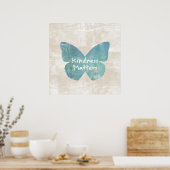 Freundlichkeit zählt Butterfly Poster (Küche)