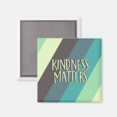 Freundlichkeit zählt, einfache moderne Streifen gr Magnet (Vorderseite/Rückseite)