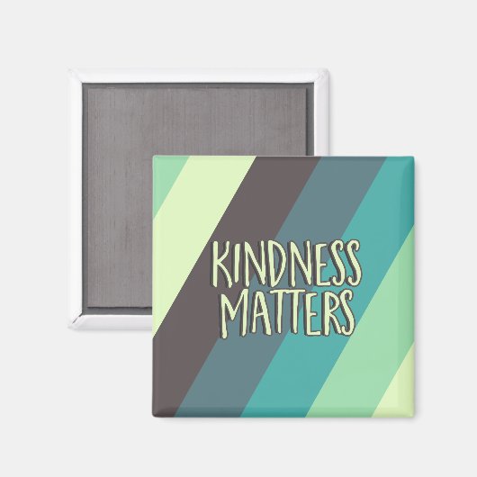 Freundlichkeit zählt, einfache moderne Streifen gr Magnet (Vorderseite/Rückseite)