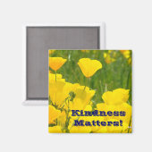 Freundlichkeit zählt! Magnet Kind Mohnblüte Blume (Vorderseite/Rückseite)