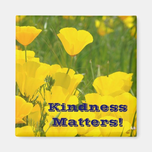 Freundlichkeit zählt! Magnet Kind Mohnblüte Blume (Vorne)