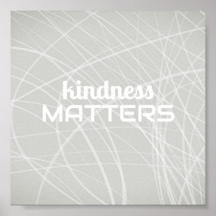 Freundlichkeit zählt positive Zitat minimalistisch Poster