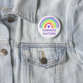 Freundlichkeit zählt | Regenbogen und Wasserfarbe Button (Beispiel)