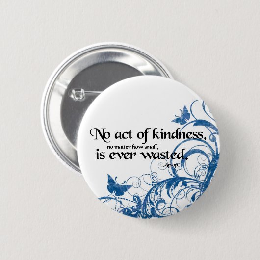 Freundlichkeits-Schmetterlingswirbel Button (Vorne & Hinten)