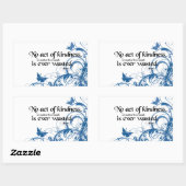 Freundlichkeits-Schmetterlingswirbel Rechteckiger Aufkleber (Blatt)