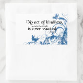 Freundlichkeits-Schmetterlingswirbel Rechteckiger Aufkleber (Tasche)