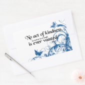 Freundlichkeits-Schmetterlingswirbel Rechteckiger Aufkleber (Umschlag)