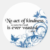 Freundlichkeits-Schmetterlingswirbel Runder Aufkleber (Vorderseite)