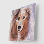 FREUNDLY GOLDEN COLLIE QUADRATISCHE WANDUHR (Winkel)