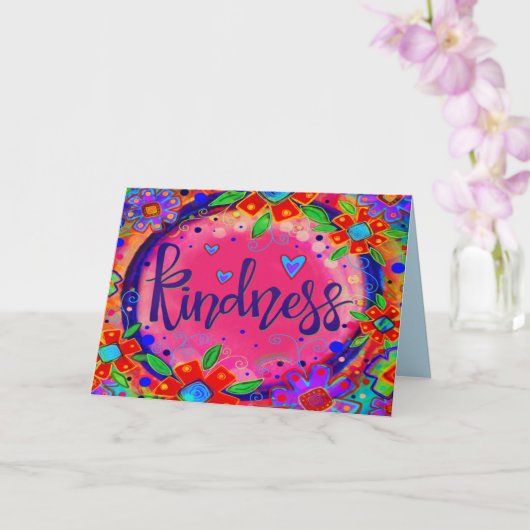 Freundness Pink Floral Whimsical Inspiration Spaß Karte (Orchidee)