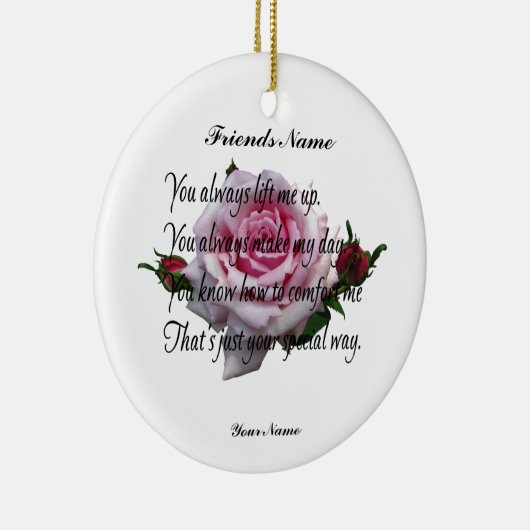 FREUNDQUOTE KERAMIKORNAMENT (Rechts)