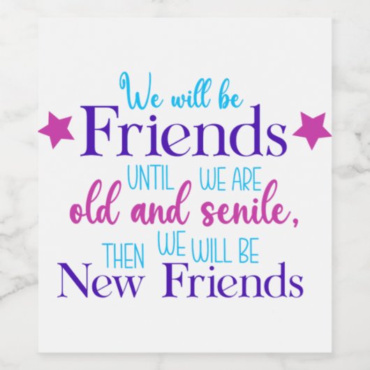 Freundschaft 1 weinetikett (Einzelnes Label)